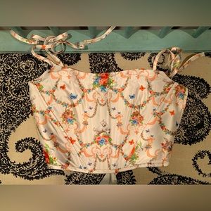 SUGAR THRILLZ-DOLLS KILL corset butterfly printed top